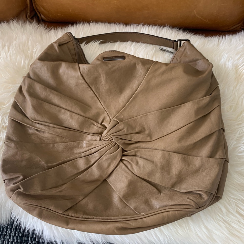 Large Lambskin Burberry Hobo Bag - Picture 2 of 12